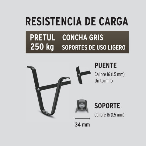 Carretilla 4 ft3, gris, neumática, bastidor tubular, PRETUL | CAP-4NB | 22647
