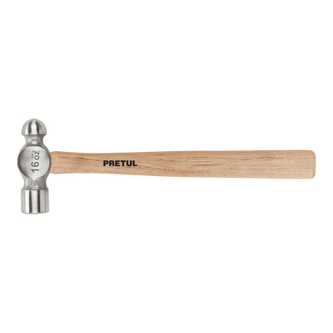 Martillo pulido de bola 16 oz mango madera, Pretul | MB-16P | 22658