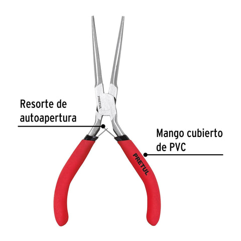 Mini pinza de punta de aguja 6', Pretul | PMP-PA4 | 22665