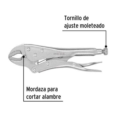 Pinza de presión 10' mordaza curva, Pretul | PP-10C | 22700