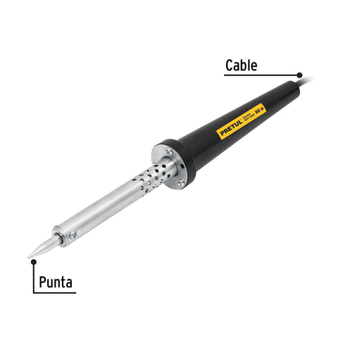 Cautín 60 W tipo lápiz para trabajo pesado, Pretul | CAU-60P2 | 22810
