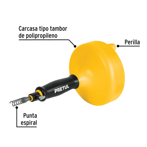 Destapacaños de 4.5 m manual, Pretul | DECA-15P | 22880
