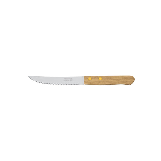 Cuchillo con sierra para asado 5' mango de madera, Pretul (CUCH-M52)