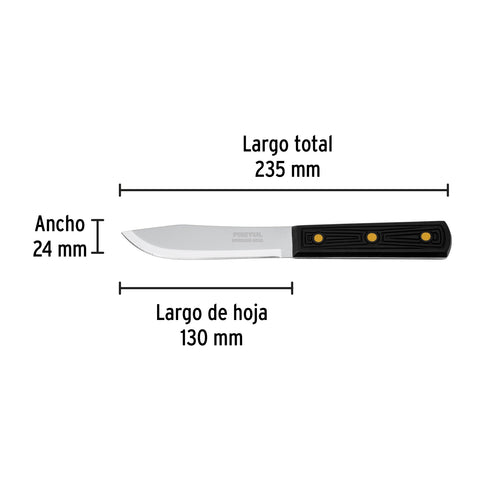 Cuchillo cebollero 5' mango de polipropileno, Pretul | CUCH-P50 | 23084