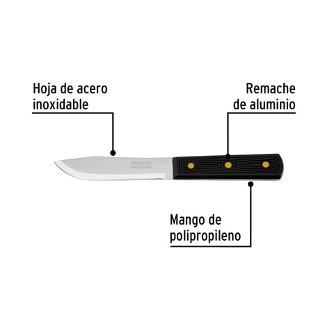 Cuchillo cebollero 5' mango de polipropileno, Pretul | CUCH-P50 | 23084