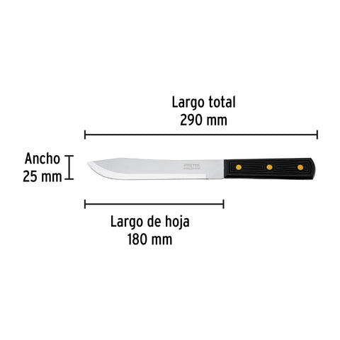 Cuchillo cebollero 7' mango de polipropileno, Pretul | CUCH-P70 | 23086