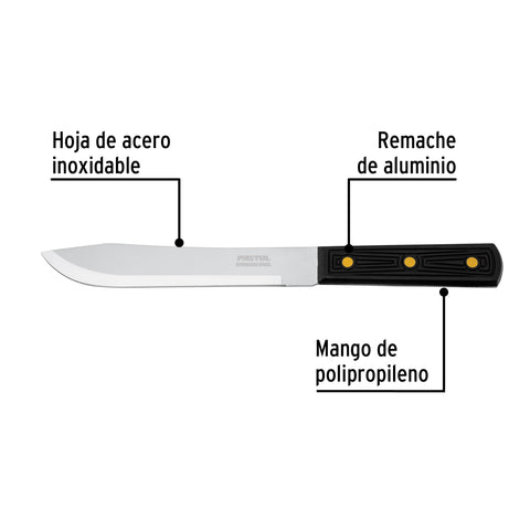 Cuchillo cebollero 7' mango de polipropileno, Pretul | CUCH-P70 | 23086