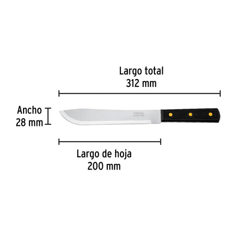 Cuchillo cebollero 8' mango de polipropileno, Pretul | CUCH-P80 | 23087