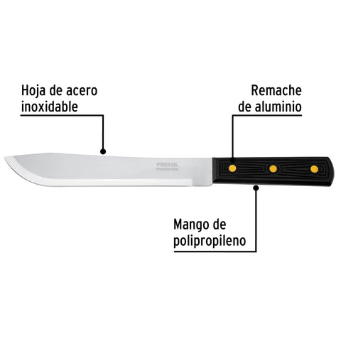 Cuchillo cebollero 8' mango de polipropileno, Pretul | CUCH-P80 | 23087