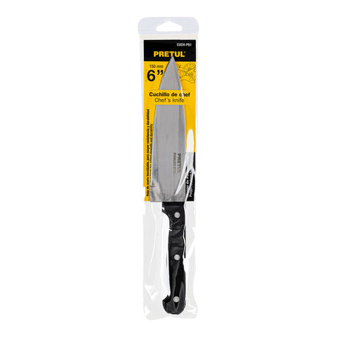 Cuchillo de chef 6' mango de polipropileno, Pretul | CUCH-P61 | 23089