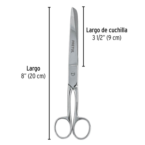 Tijera 8' de acero inoxidable para costura , PRETUL | TP-8642-8 | 23158