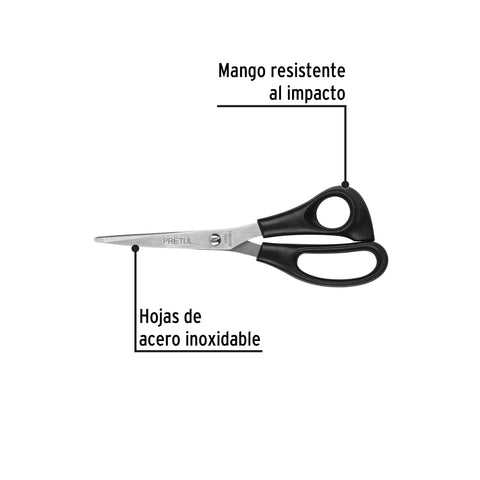 Tijera 7' de acero inoxidable para casa y oficina, PRETUL | TINOX-7R | 23186