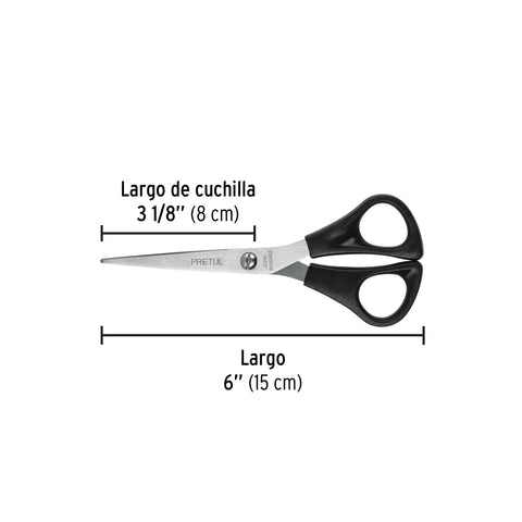 Tijera 6' de acero inoxidable para casa y oficina, PRETUL | TINOX-6R | 23187