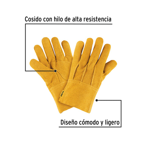 Guantes de carnaza, cortos, unitalla, PRETUL | GU-225 | 23262