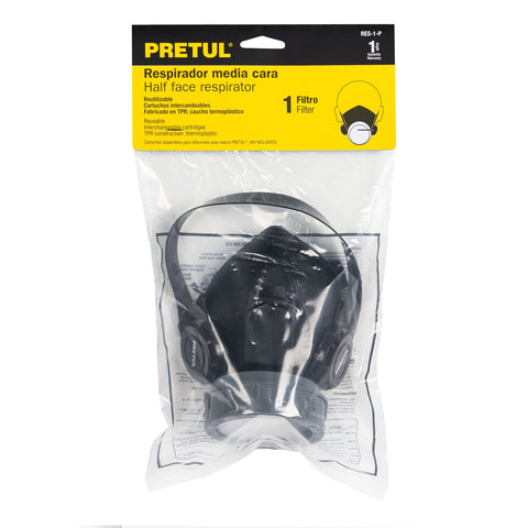 Respirador sin cartucho, 1 filtro, Pretul | RES-1-P | 23390