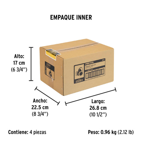 Respirador sin cartucho, 2 filtros, Pretul | RES-2-P | 23391
