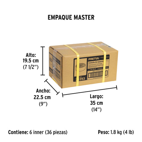Filtro de repuesto, polvos y partículas, Pretul | CF-PO-P | 23393