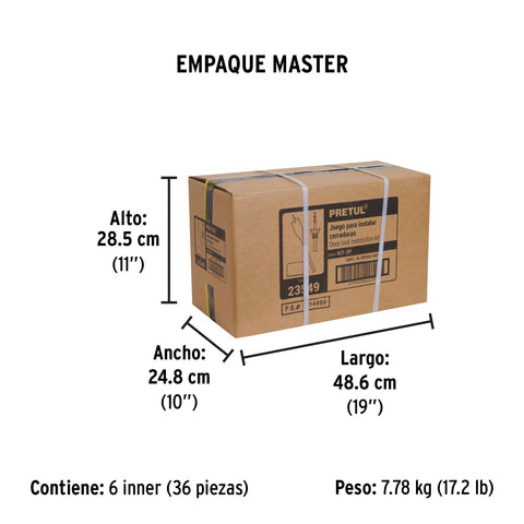 Juego de 3 piezas para instalar cerraduras, Pretul | KIT-3P | 23549