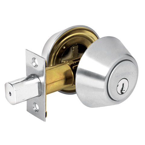 Cerrojo llave-mariposa cromo mate, llave tradicional, HERMEX | CERO-31P | 23614