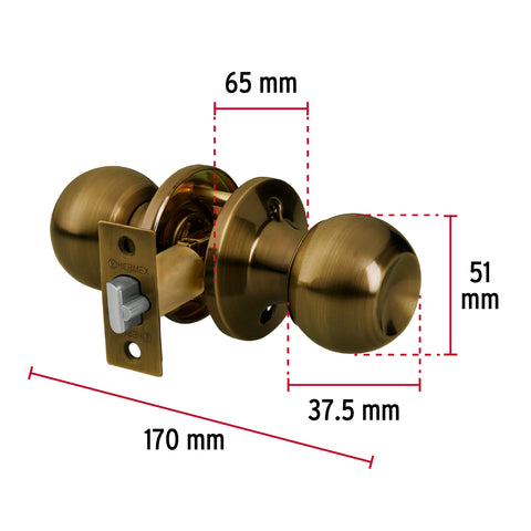 Cerradura tipo esfera, tubular, entrada, antiguo, BASIC | BALT-LA-EP | 23656