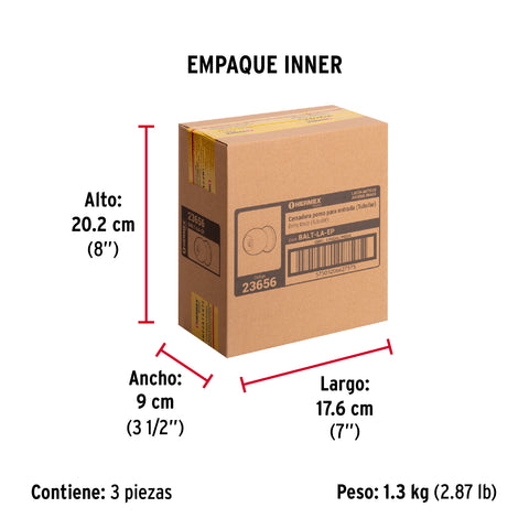 Cerradura tipo esfera, tubular, entrada, antiguo, BASIC | BALT-LA-EP | 23656