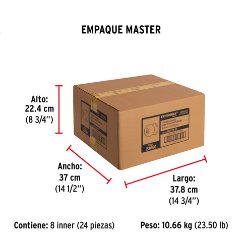 Cerradura tipo esfera, tubular, recámara, cromo, BASIC | BALT-CM-RP | 23660