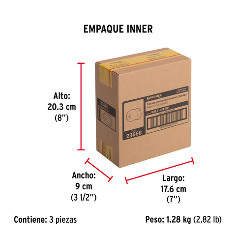 Cerradura tipo esfera, tubular, recámara, cromo, BASIC | BALT-CM-RP | 23660