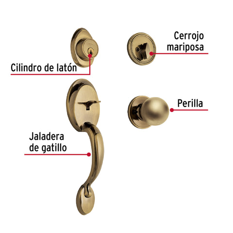 Jaladera y perilla, Berna llave-mariposa, LA, BASIC | CEP-21PJP | 23673