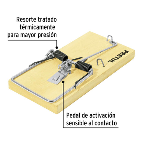 Trampa de madera de 7' para ratón, Pretul | RAT-7M | 23710