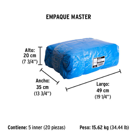 Lona de polietileno 2 x 3 m, azul, 110 g/m2, PRETUL | LP-23 | 23731