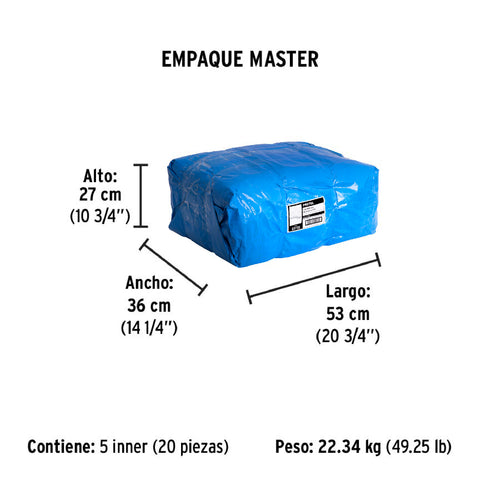 Lona de polietileno 3 x 3 m, azul, 110 g/m2, PRETUL | LP-33 | 23732