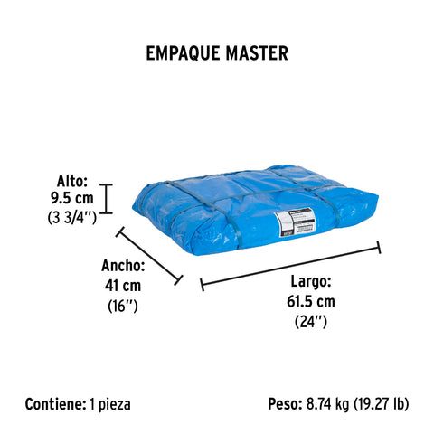 Lona de polietileno 6 x 12 m, azul, 110 g/m2, PRETUL | LP-612 | 23737