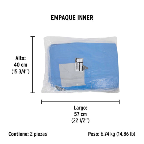 Lona de polietileno 4 x 7 m, azul, 110 g/m2, PRETUL | LP-47 | 23781