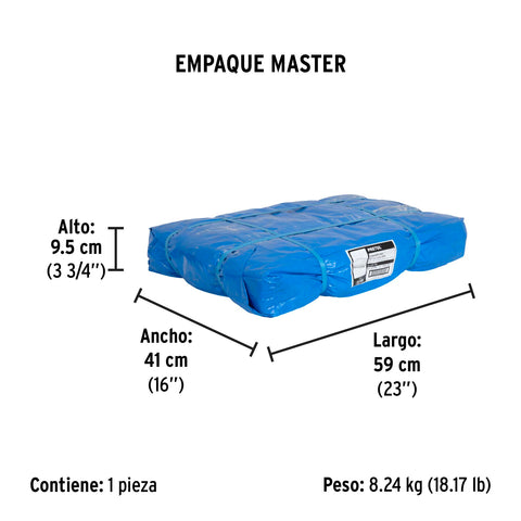 Lona de polietileno 7 x 10 m, azul, 110 g/m2, PRETUL | LP-710 | 23786