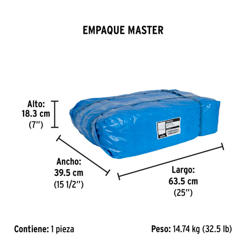 Lona de polietileno 9 x 14 m, azul, 110 g/m2, PRETUL | LP-914 | 23787