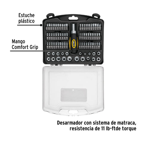 Juego de 81 herramientas 1/4' para mecánico, Pretul | JUDA-81P | 23972