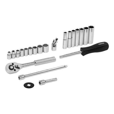 Juego de 22 herramientas 1/4' std para mecánico, Pretul | JD-1/4X22SAE-P | 23981