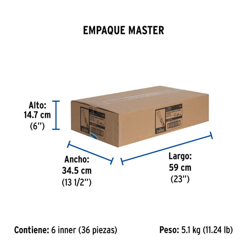 Manguera para gas, aluminio, 3/8' flare, 60 cm, FOSET BASIC | FGA-06P | 24060