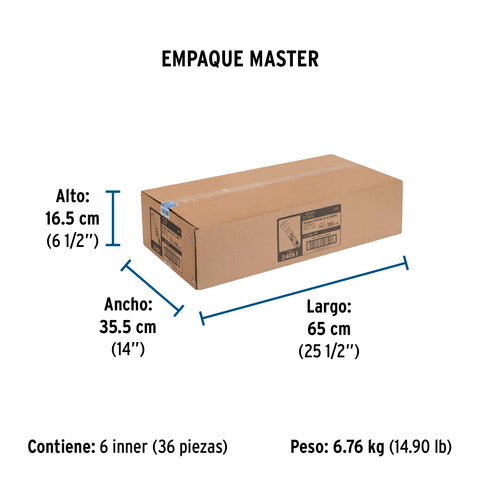 Manguera para gas, aluminio, 3/8' flare, 100 cm, FOSET BASIC | FGA-10P | 24061