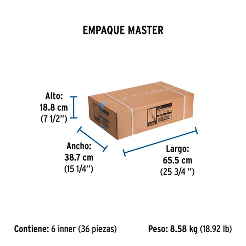 Manguera para gas, aluminio, 3/8' flare, 150 cm, FOSET BASIC | FGA-15P | 24062