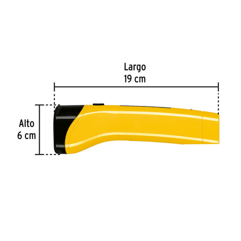 Linterna plástica de LED, 80 lm, recargable, PRETUL | LILE-7P | 24082