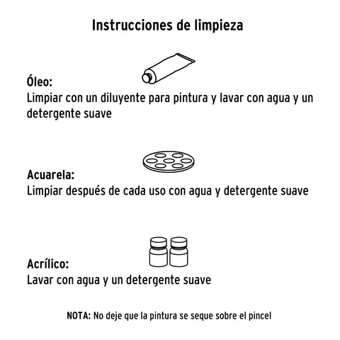 Juego de pinceles en blíster con 5 piezas, PRETUL | JPIN-5P | 24740