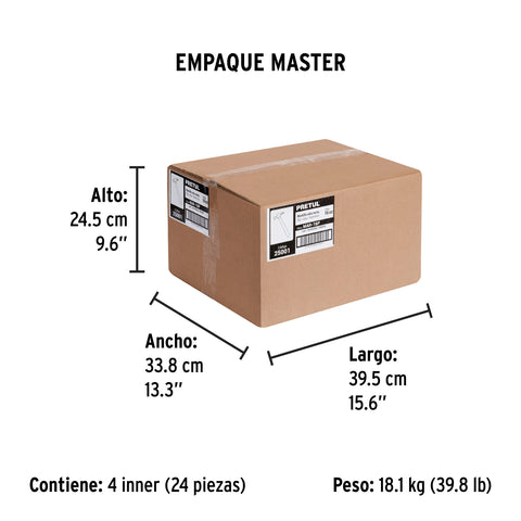 Martillo semipulido, 16 oz, uña recta, PRETUL | MAR-16P | 25001