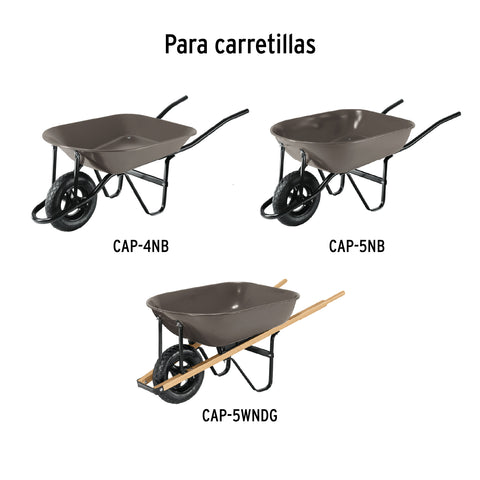 Llanta completa neumática 14', incluye eje y baleros, Pretul | RN-P | 25006