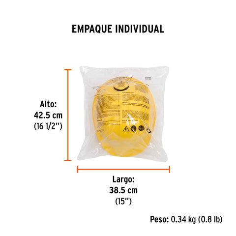 Casco de seguridad, ajuste de intervalos, amarillo, Pretul | CAS-AP | 25037