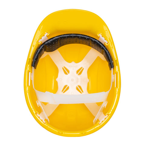 Casco de seguridad, ajuste de intervalos, amarillo, Pretul | CAS-AP | 25037