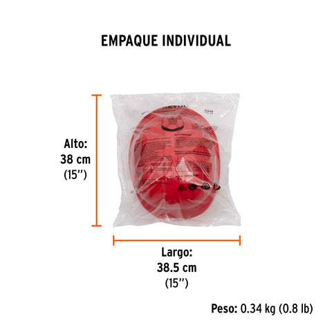 Casco de seguridad, ajuste de intervalos, rojo, Pretul | CAS-RP | 25044