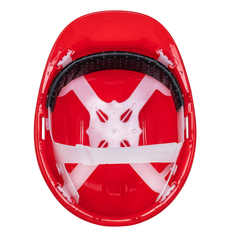 Casco de seguridad, ajuste de intervalos, rojo, Pretul | CAS-RP | 25044