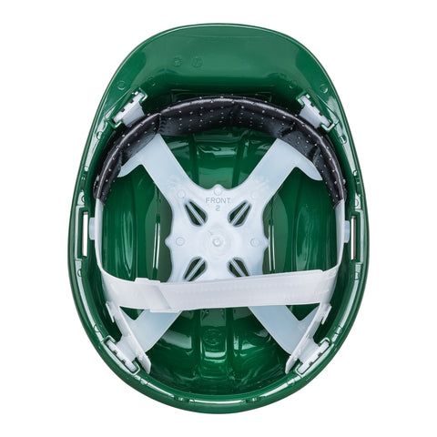 Casco de seguridad, ajuste de intervalos, verde, Pretul | CAS-VP | 25045