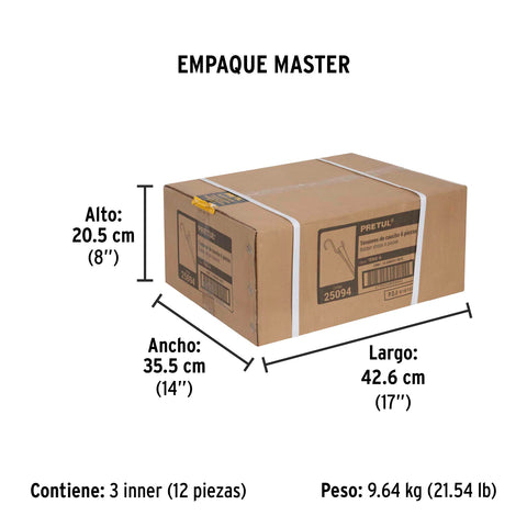 Juego de 6 tensores elásticos, Pretul | TENS-6 | 25094